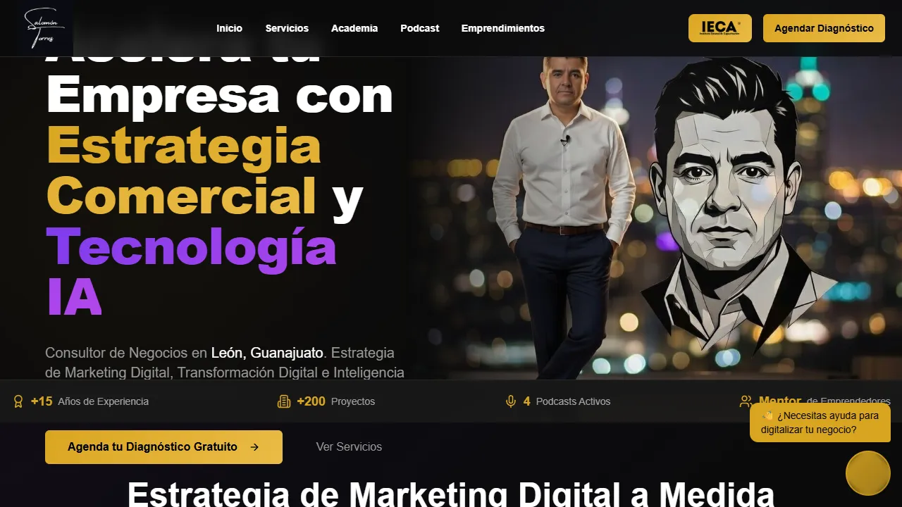 Screenshot of Puente Digital by Salo | Agencia en Transformación Digital | Inteligencia Artificial