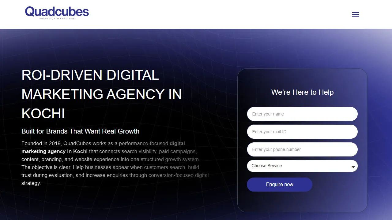 Screenshot of Quadcubes LLP Kochi