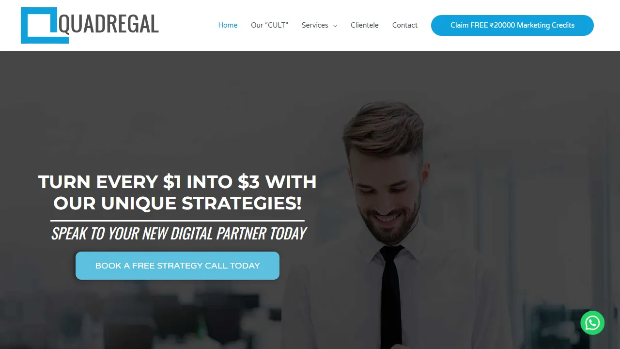 Screenshot of Quadregal Digital Marketing Agency