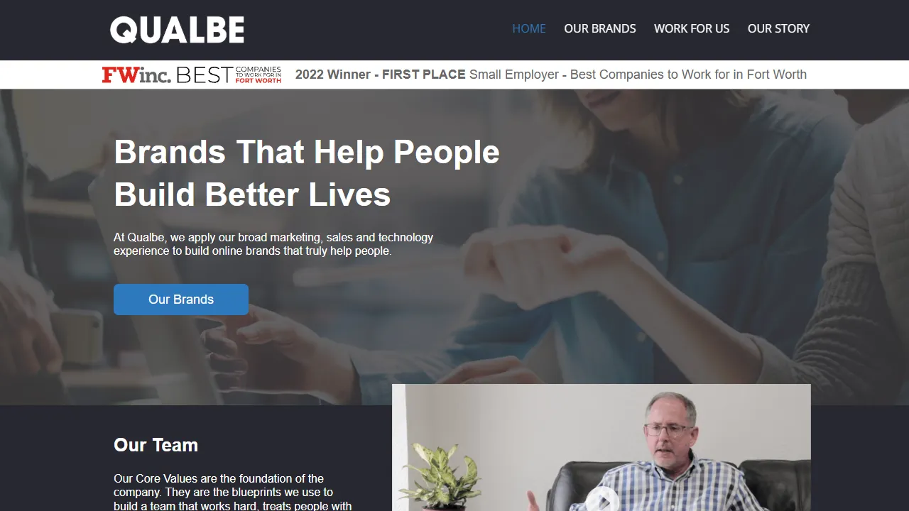 Screenshot of Qualbe Marketing Group