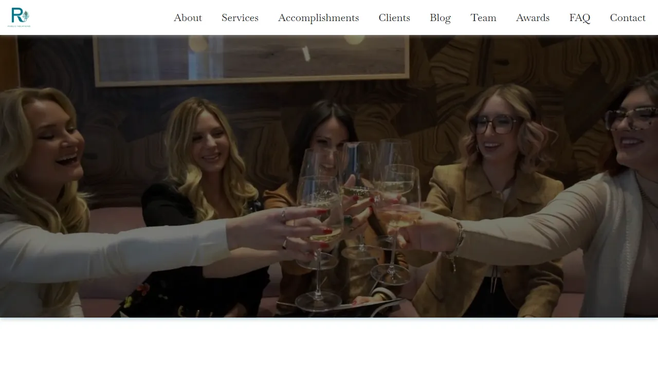 Screenshot of R Public Relations Firm