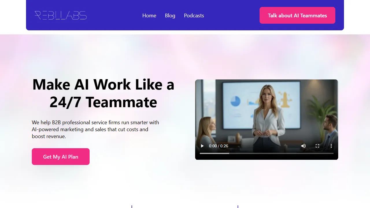 Screenshot of REBL Labs AI by REBL Marketing