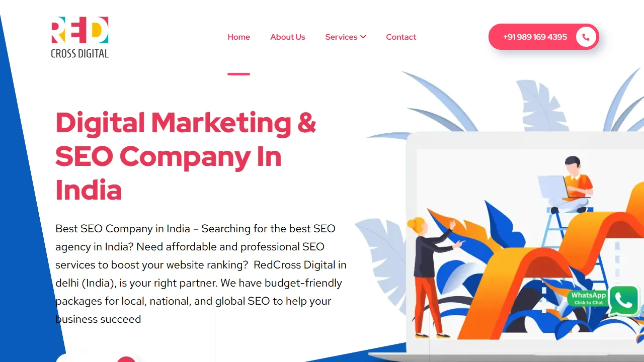 Screenshot of RedCross Digital | Awarded Best SEO, Web Designing & Digital marketing Company in Delhi India