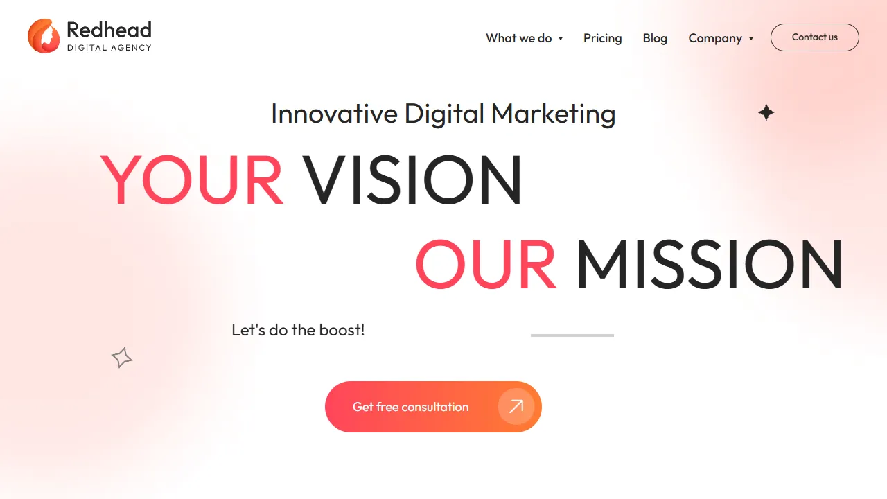 Screenshot of REDHEAD DIGITAL AGENCY - FZCO