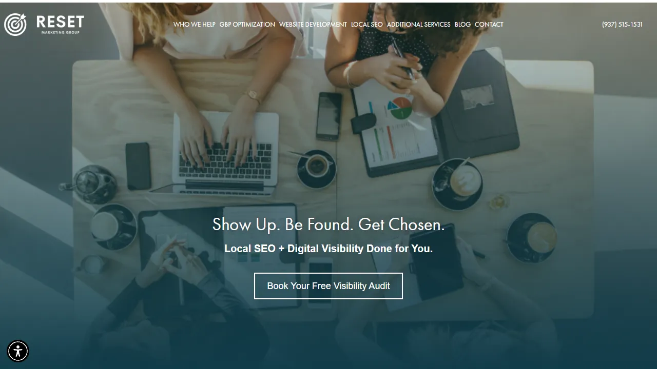 Screenshot of Reset Marketing Group