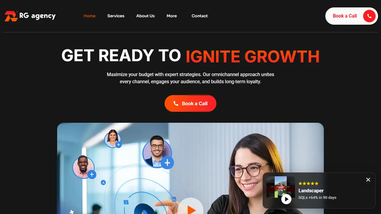 Screenshot of RG Agency