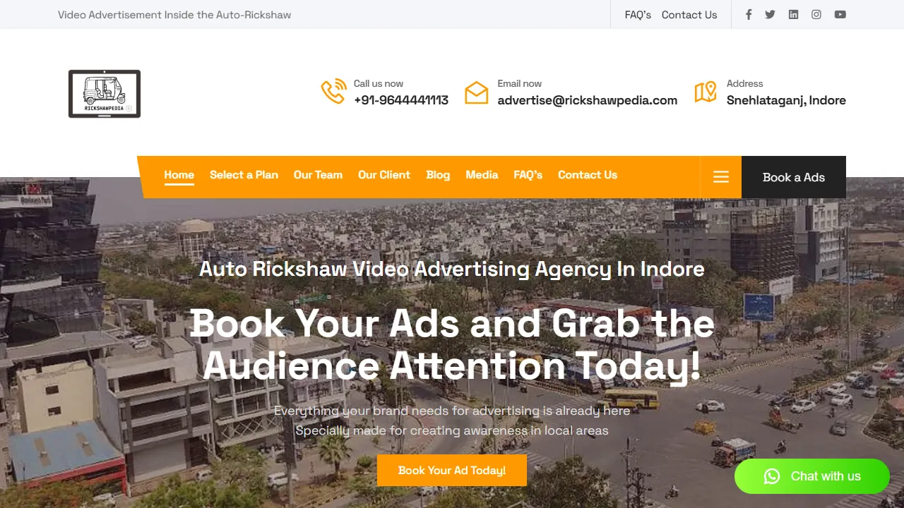 Screenshot of Rickshawpedia | Advertising Agency in Indore