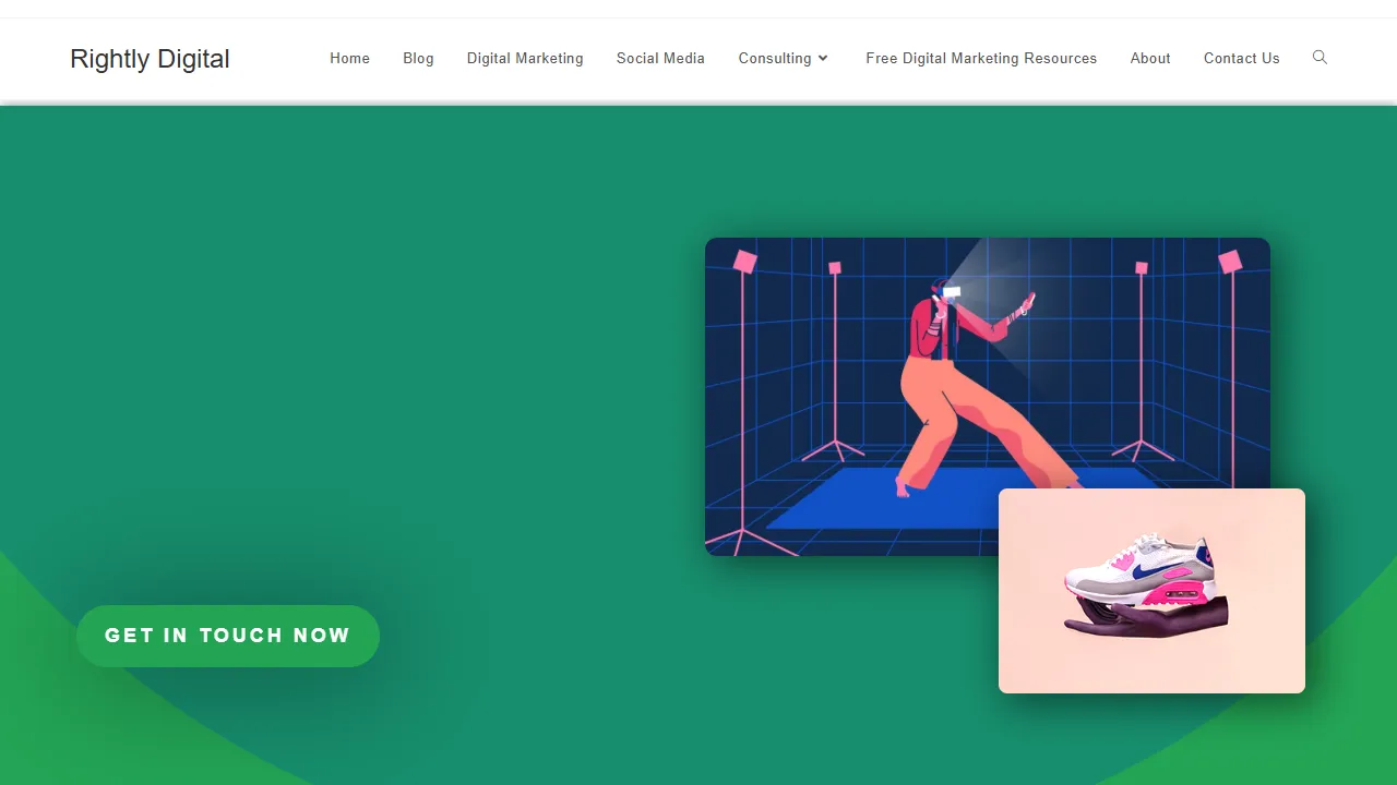 Screenshot of Rightly Digital - Freelance Digital Marketer