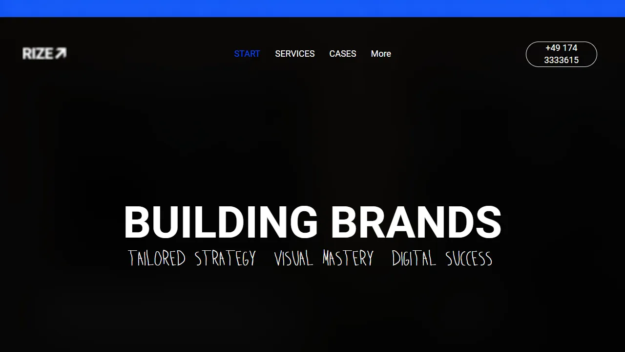 Screenshot of RIZE GMBH - CREATIVE STUDIO BERLIN