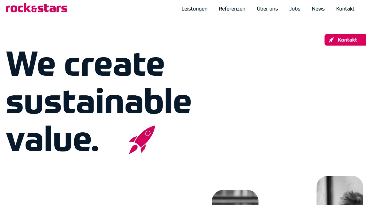 Screenshot of rock&stars digital GmbH