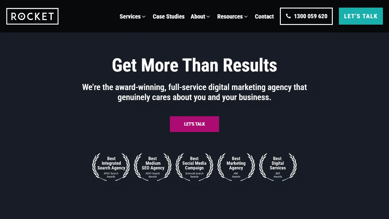 Screenshot of Rocket Agency