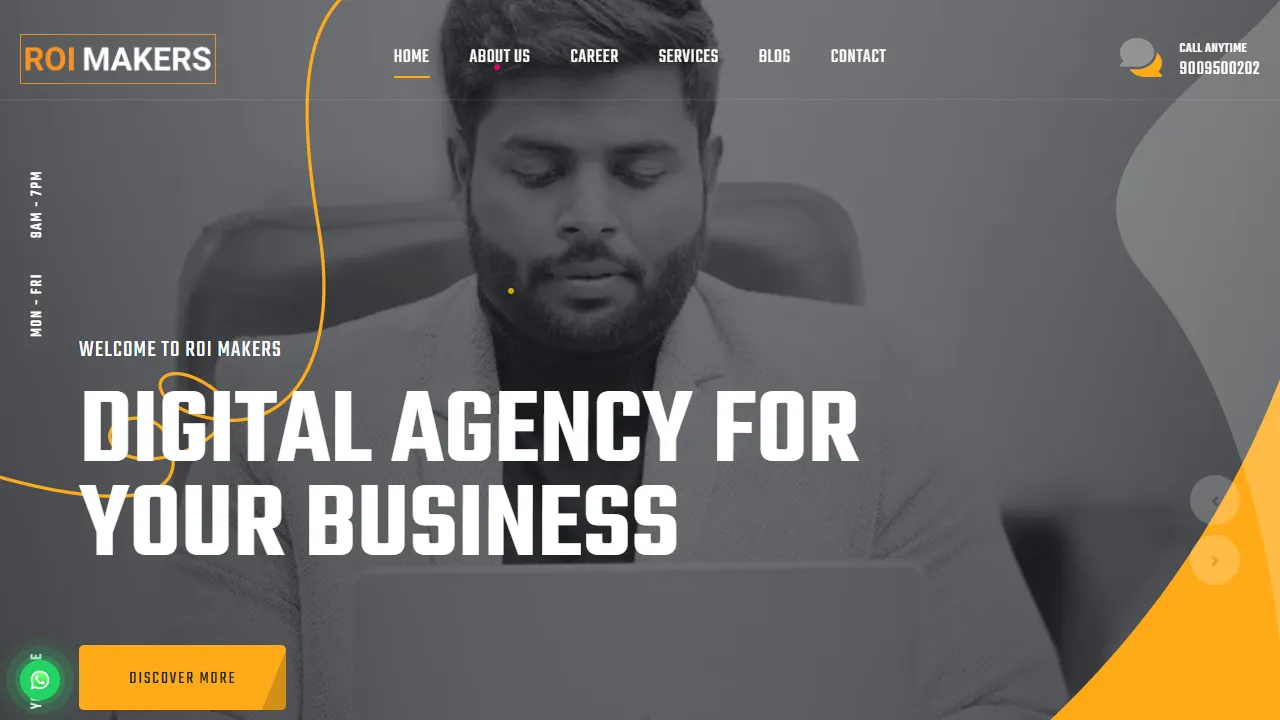 Screenshot of ROI Makers - Digital & Performance Marketing Agency in Indore