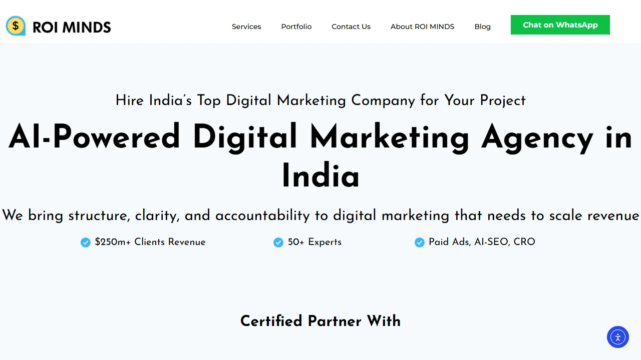 Screenshot of ROI MINDS