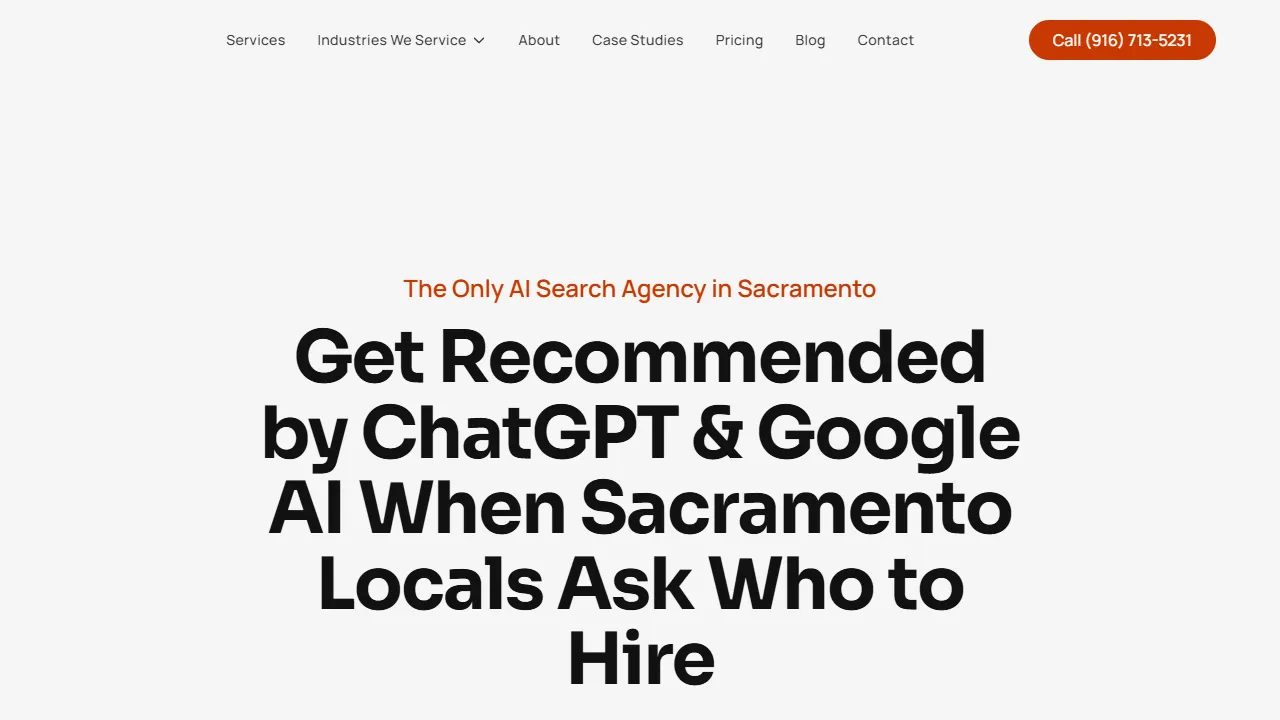 Screenshot of Sacramento Ai SEO