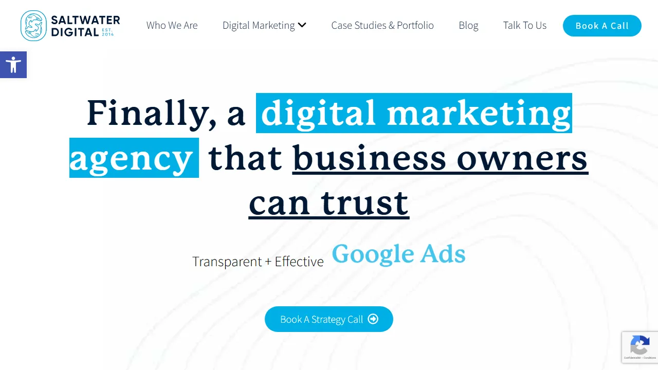 Screenshot of Salt Water Digital Marketing - SEO, Google Ads