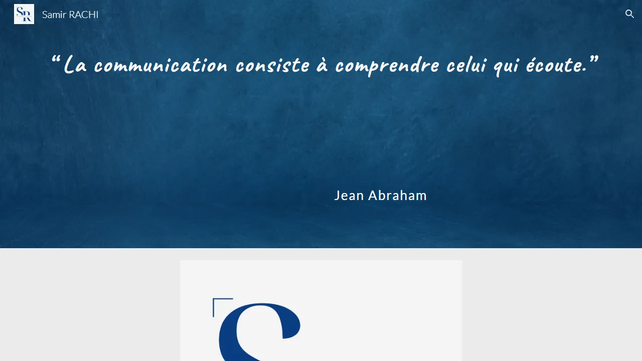 Screenshot of Samir RACHI Conseil en Communication et Marketing