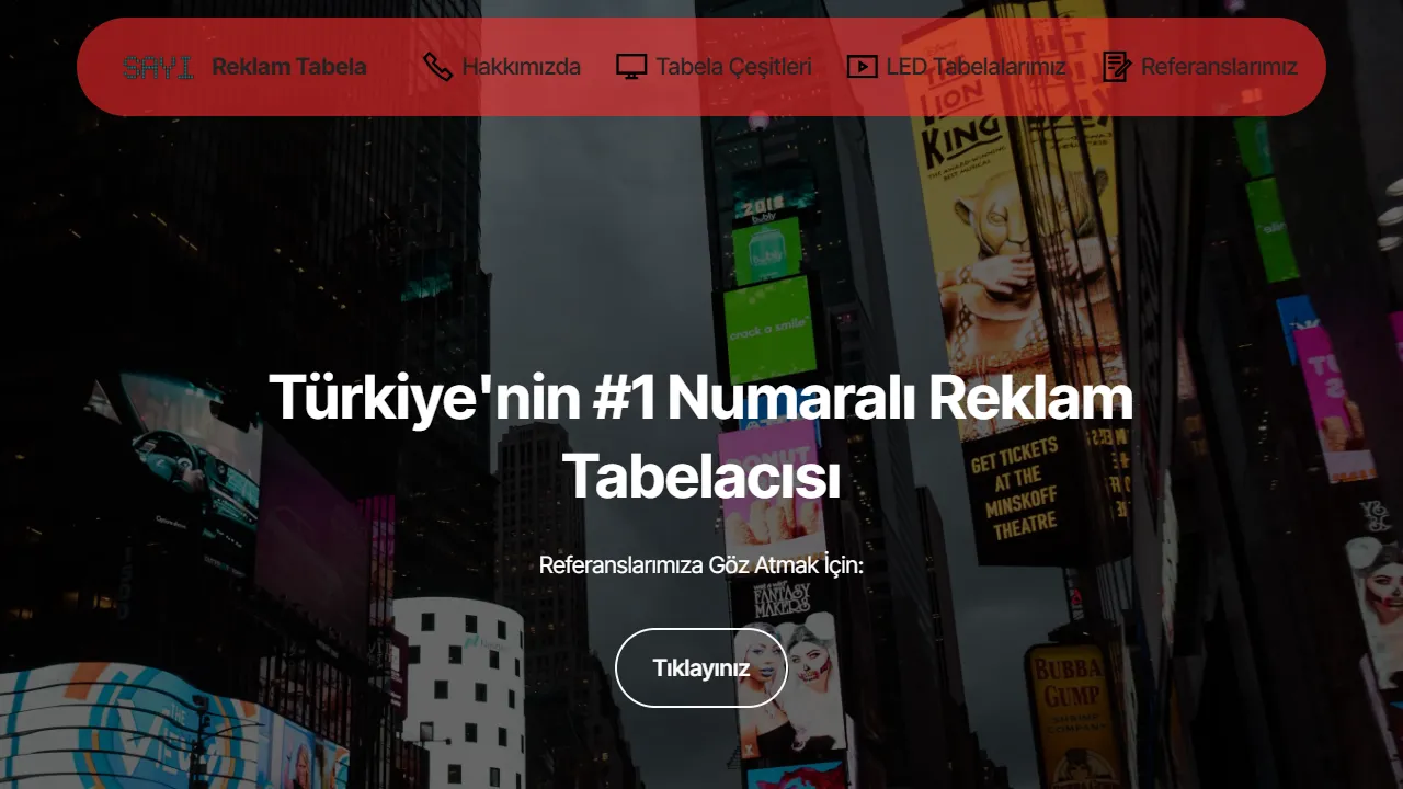 Screenshot of SAYI REKLAM ANKARA tabelacı & Led tabela kayan yazı Led ekran