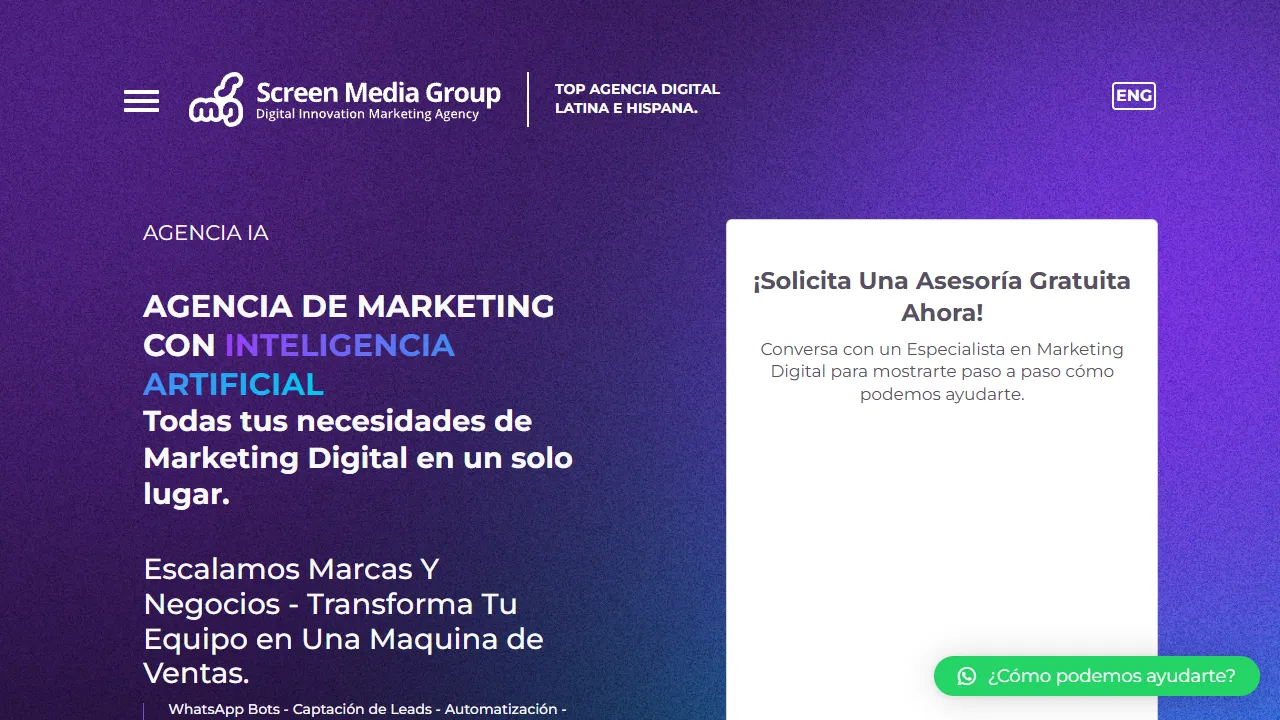 Screenshot of Screen Media Group | Digital Marketing Agency