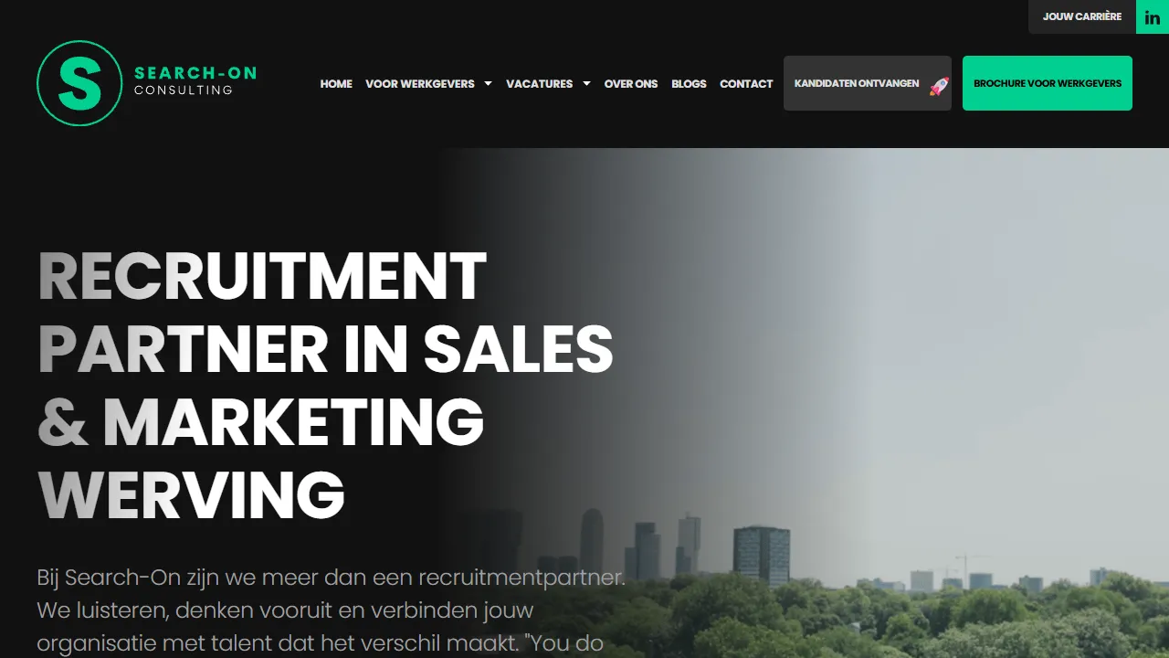 Screenshot of Search-On B.V. | Recruitment in Digital Marketing, Communicatie, E-Commerce & Sales