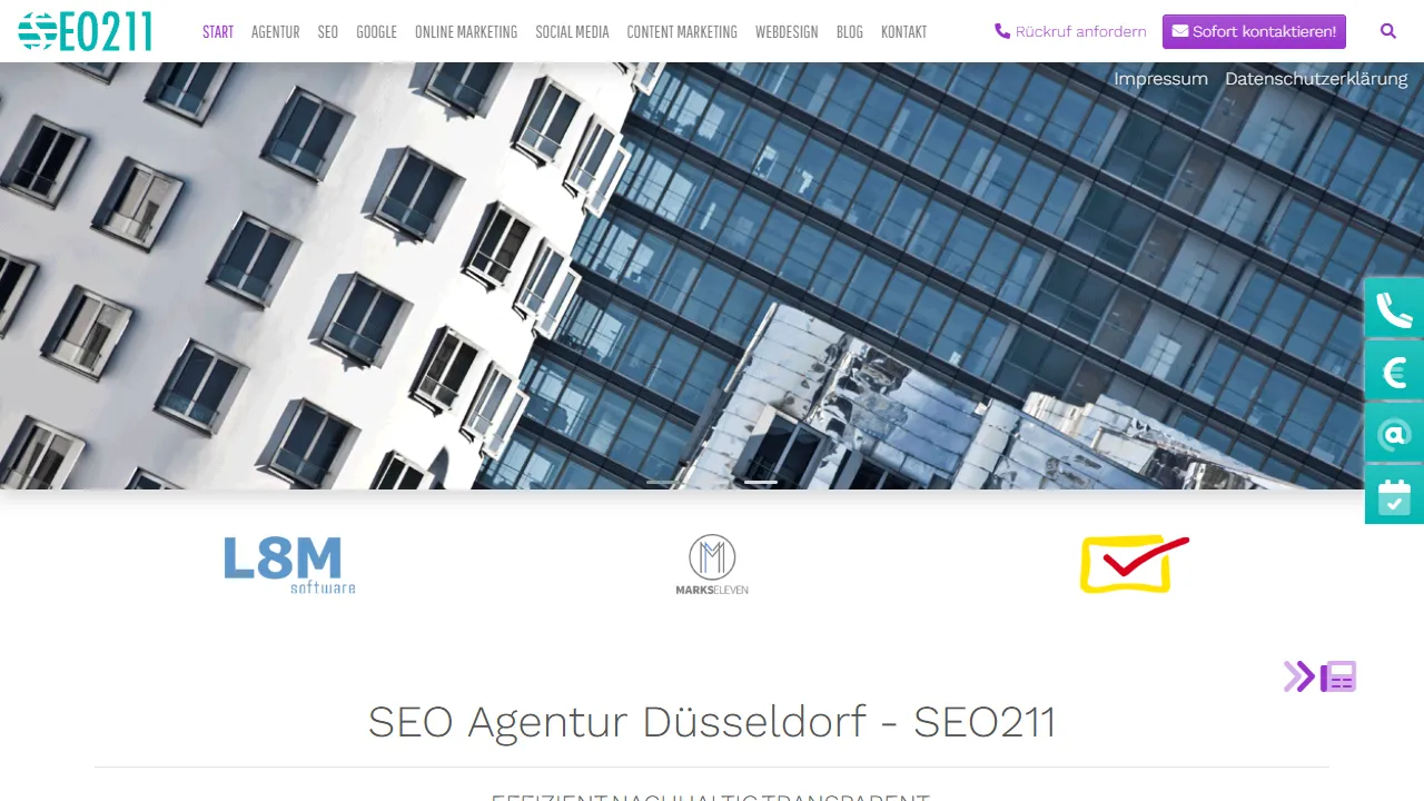 Screenshot of SEO Agentur Düsseldorf || SEO211