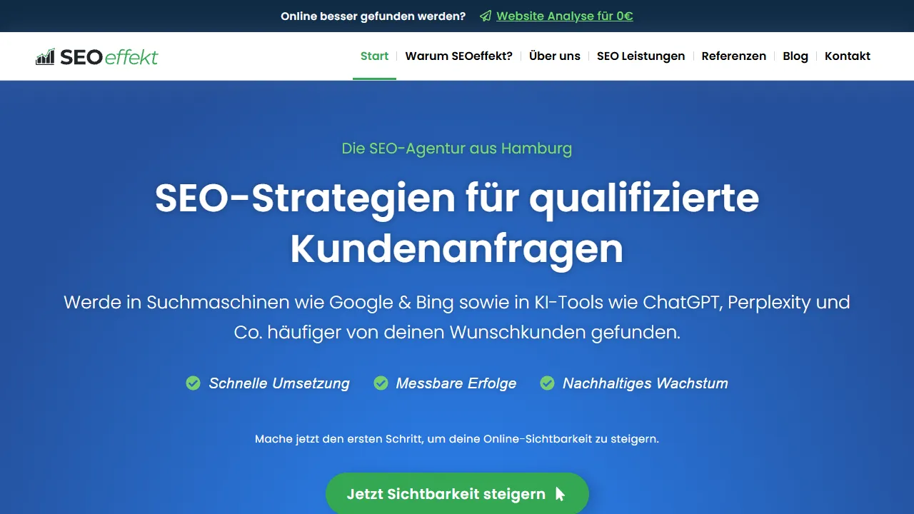 Screenshot of SEO Agentur SEOeffekt