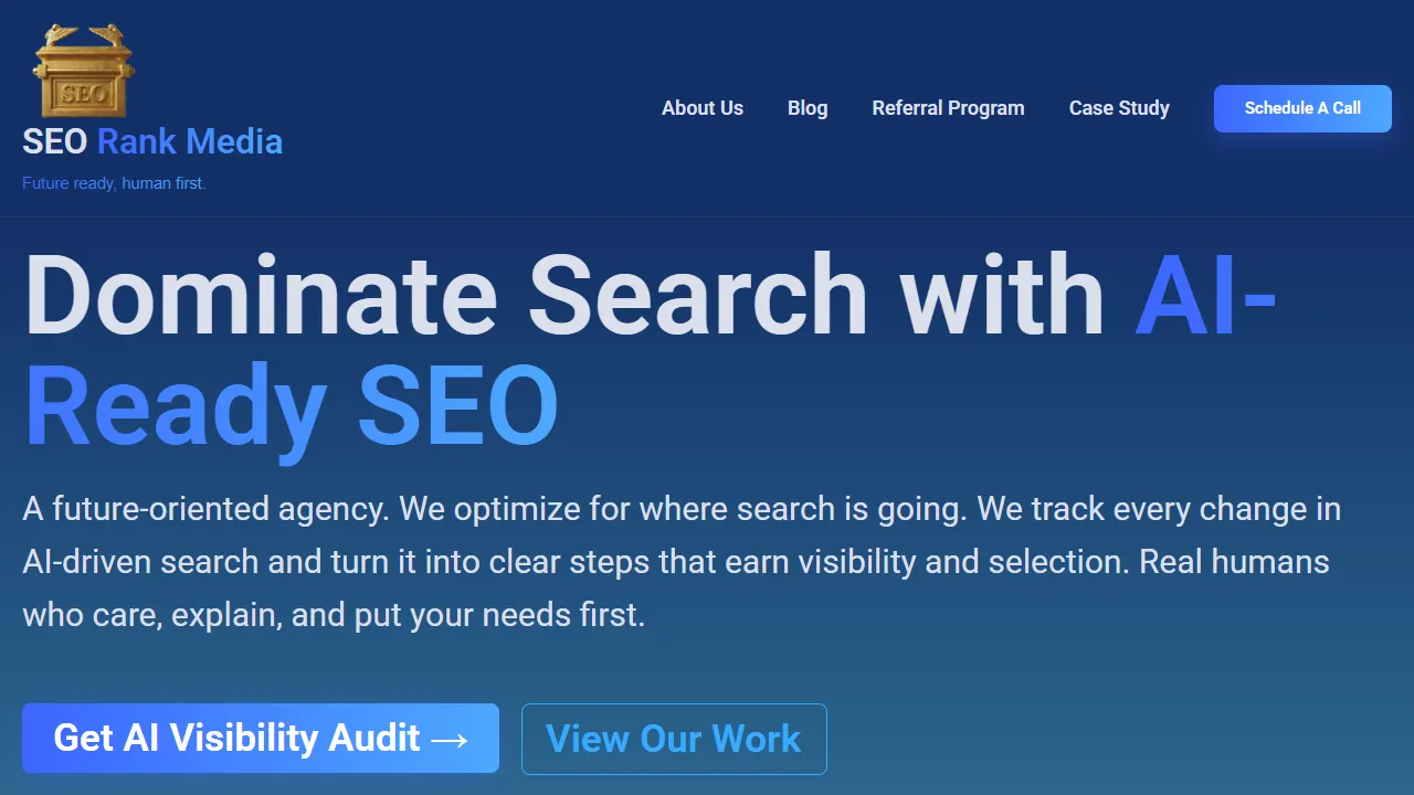 Screenshot of SEO Rank Media