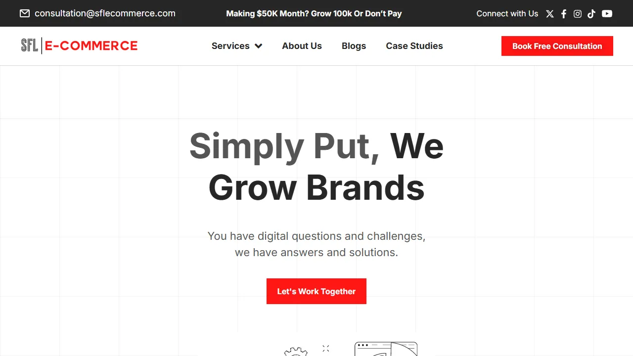 Screenshot of SFL E-Commerce