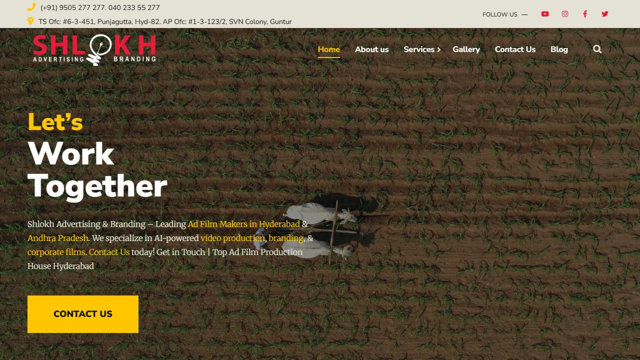 Screenshot of Shlokh Advertising and Branding Agency