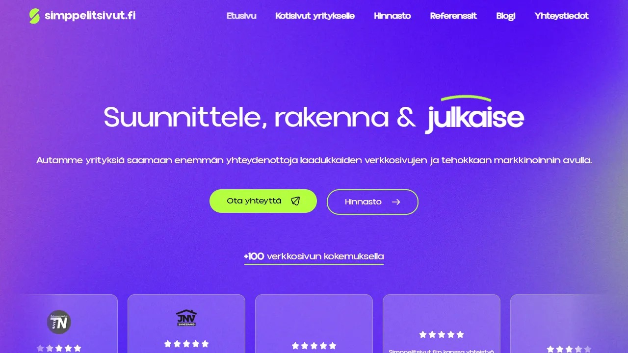 Screenshot of Simppelitsivut.fi
