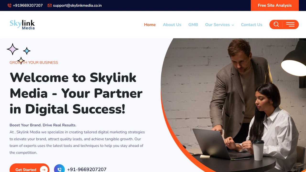 Screenshot of Skylink Media | Best Digital Marketing Agency In Indore | Indore Top Digital Marketing Agency In Indore