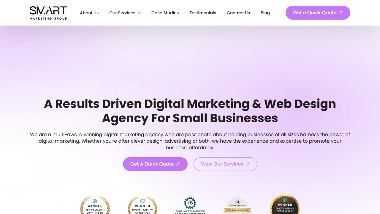 Screenshot of Smart Marketing Group