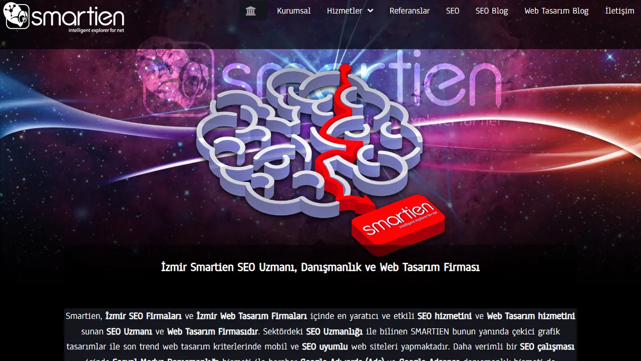 Screenshot of Smartien İzmir Web Tasarım SEO Sosyal Medya Danışmanlık ve Grafik Tasarım Firması