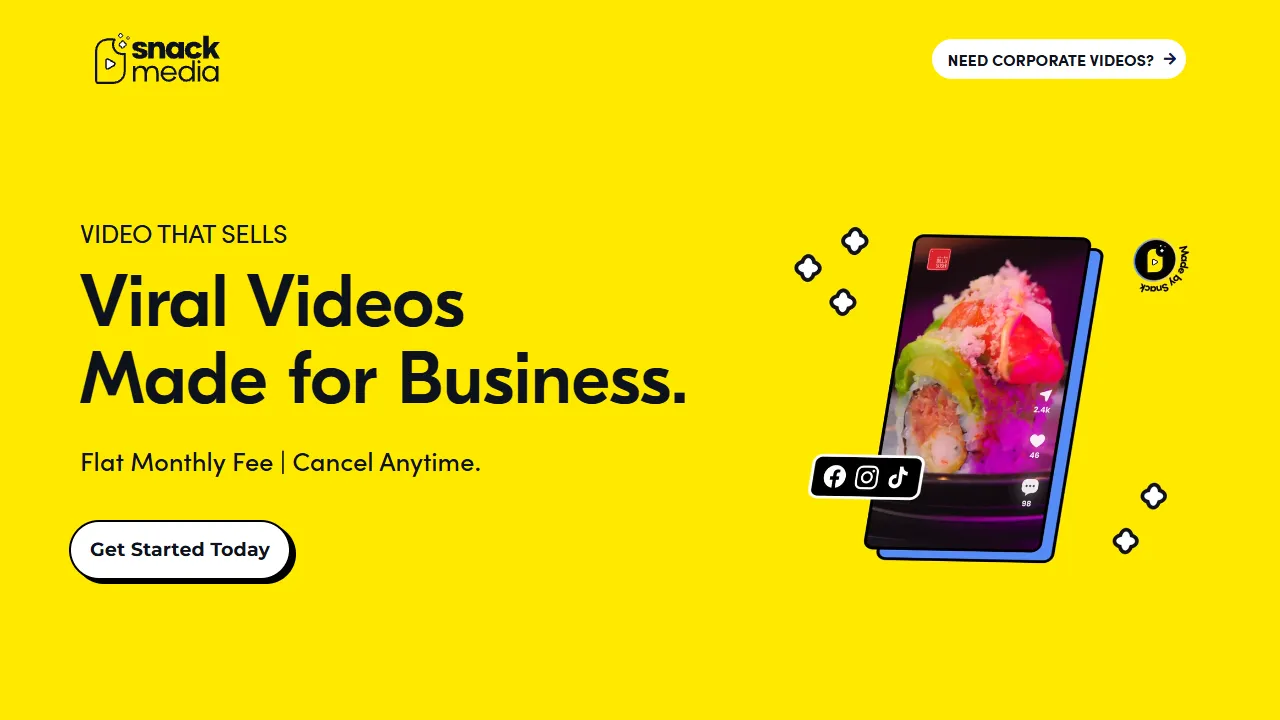 Screenshot of Snack Media Group