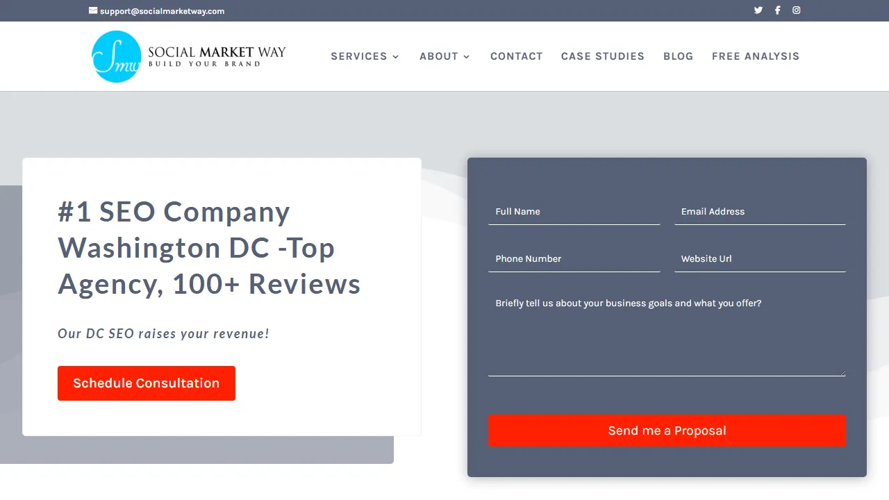 Screenshot of Social Market Way Washington DC