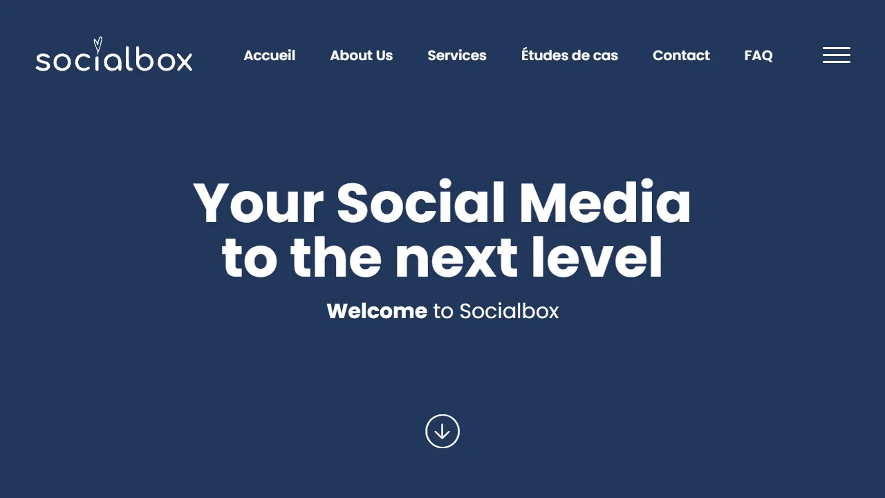 Screenshot of Socialbox - Agence Réseaux Sociaux