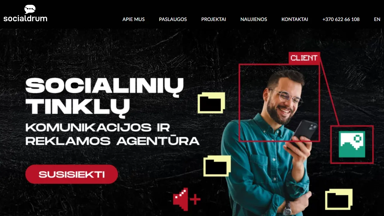 Screenshot of SocialDrum