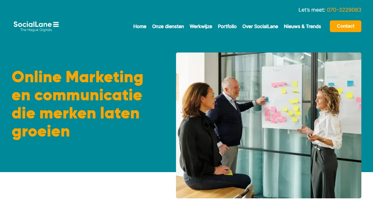 Screenshot of SocialLane