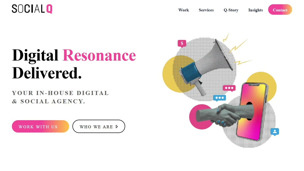 Screenshot of SocialQ Agency