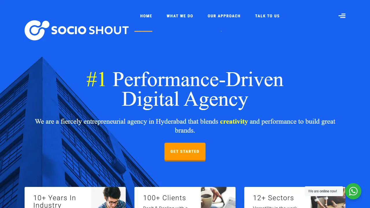 Screenshot of Socio Shout - Social Media Agency