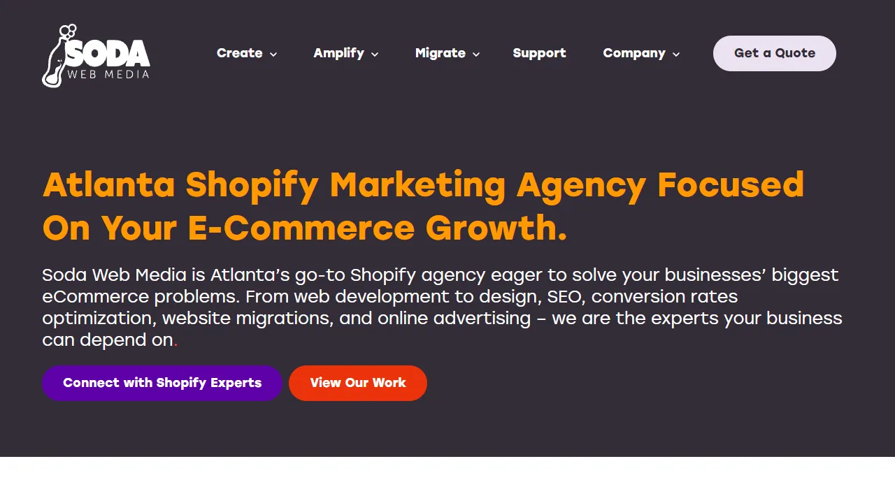 Screenshot of Soda Web Media