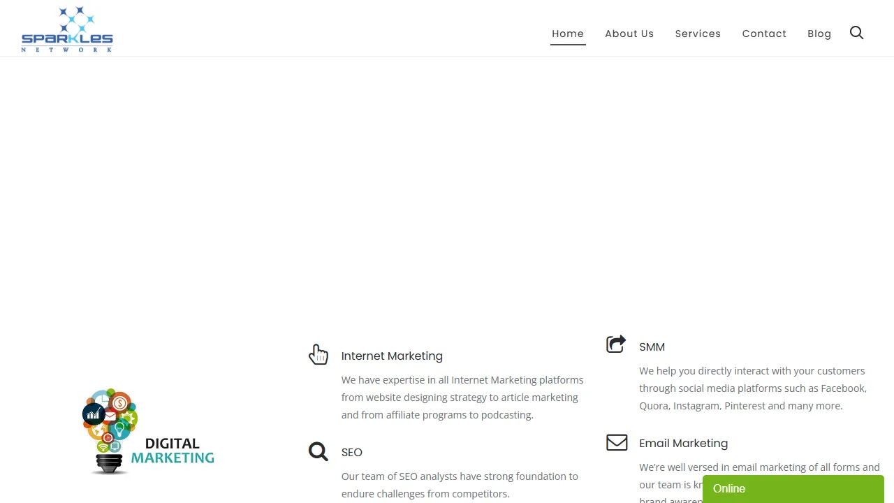 Screenshot of Sparkles Network