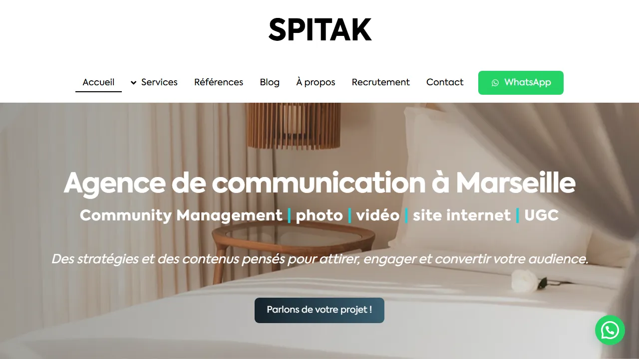 Screenshot of Spitak | Agence de communication