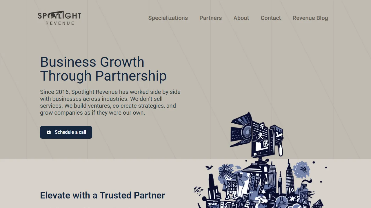 Screenshot of Spotlight Revenue: Marketing Agency