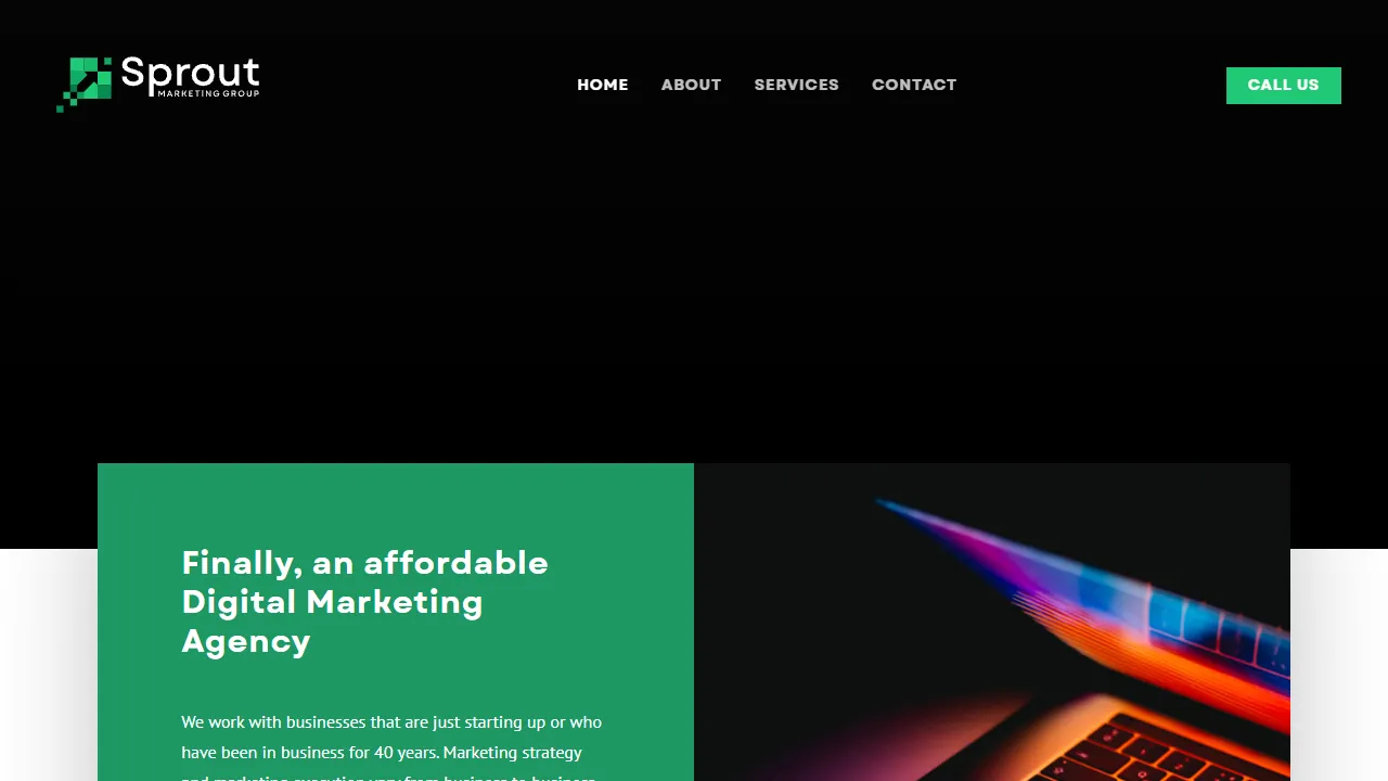 Screenshot of Sprout Marketing Group