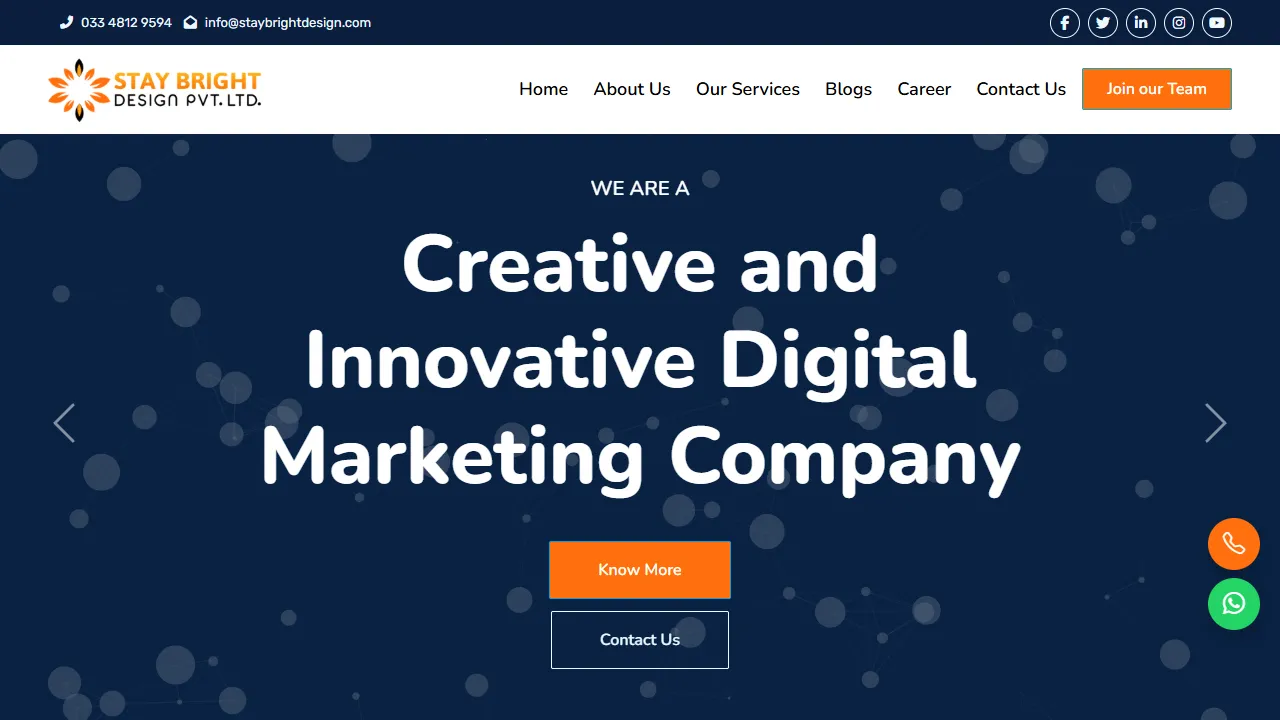 Screenshot of Stay Bright Design Pvt Ltd - Digital Marketing Company in Kolkata | Web Development Kolkata