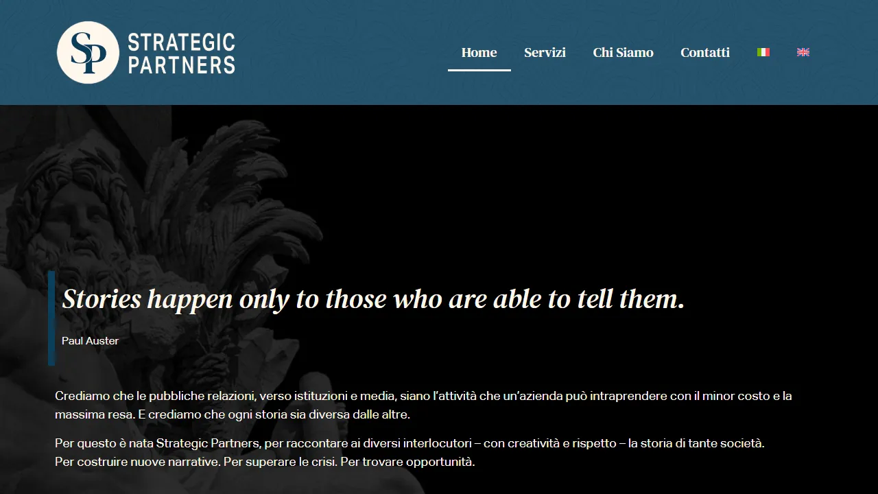 Screenshot of Strategic Partners