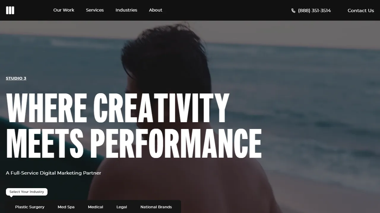 Screenshot of Studio 3 Marketing