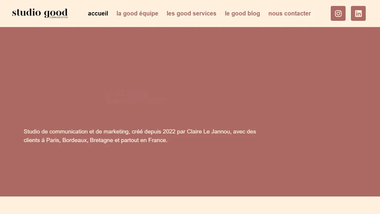 Screenshot of Studio Good Communication