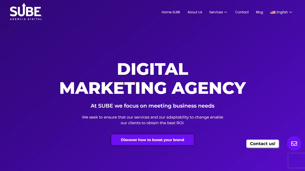 Screenshot of Sube Agencia Digital | Digital Marketing Agency in Miami