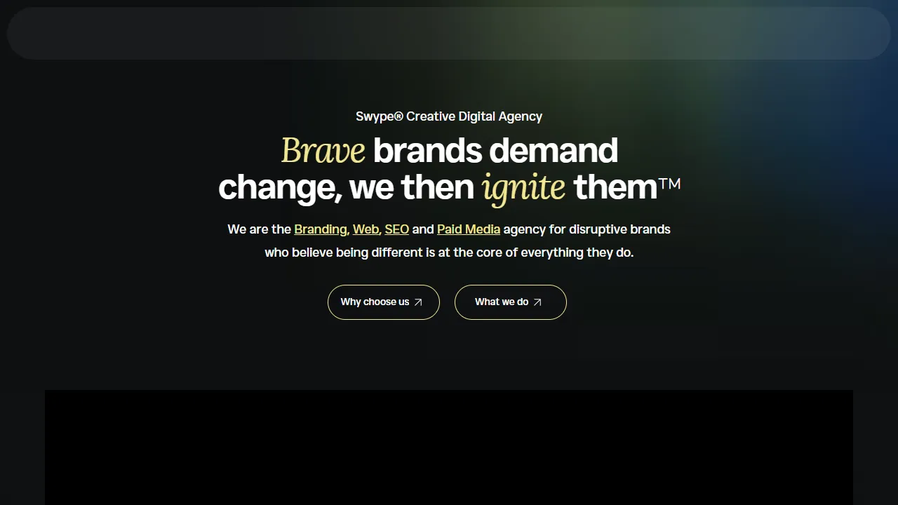 Screenshot of Swype® Creative Digital Agency